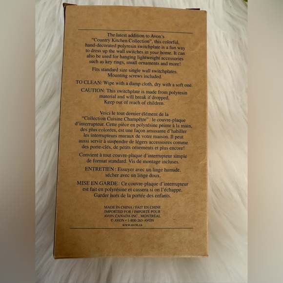 • 10/$25- Avon Gift Collection- Country Kitchen Collection Switchplate - Picture 3 of 4